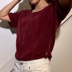 Vintage Wine Red/Burgundy Blouse